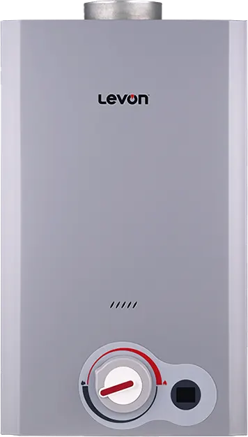 سخان مياه غاز ليفون، 10 لتر، شاشة ديجيتال، ادابتور، فضي، 6518121