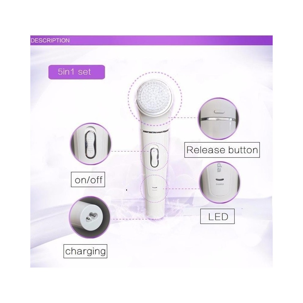 ماكينة إزالة الشعر من كيمي 5 في 1، أبيض، BS.2199