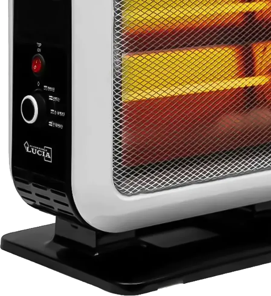 Fresh Electric Halogen Heater, 3 Candles, 2D Heating, 1200 Watt, White*Black, Fresh 500015025