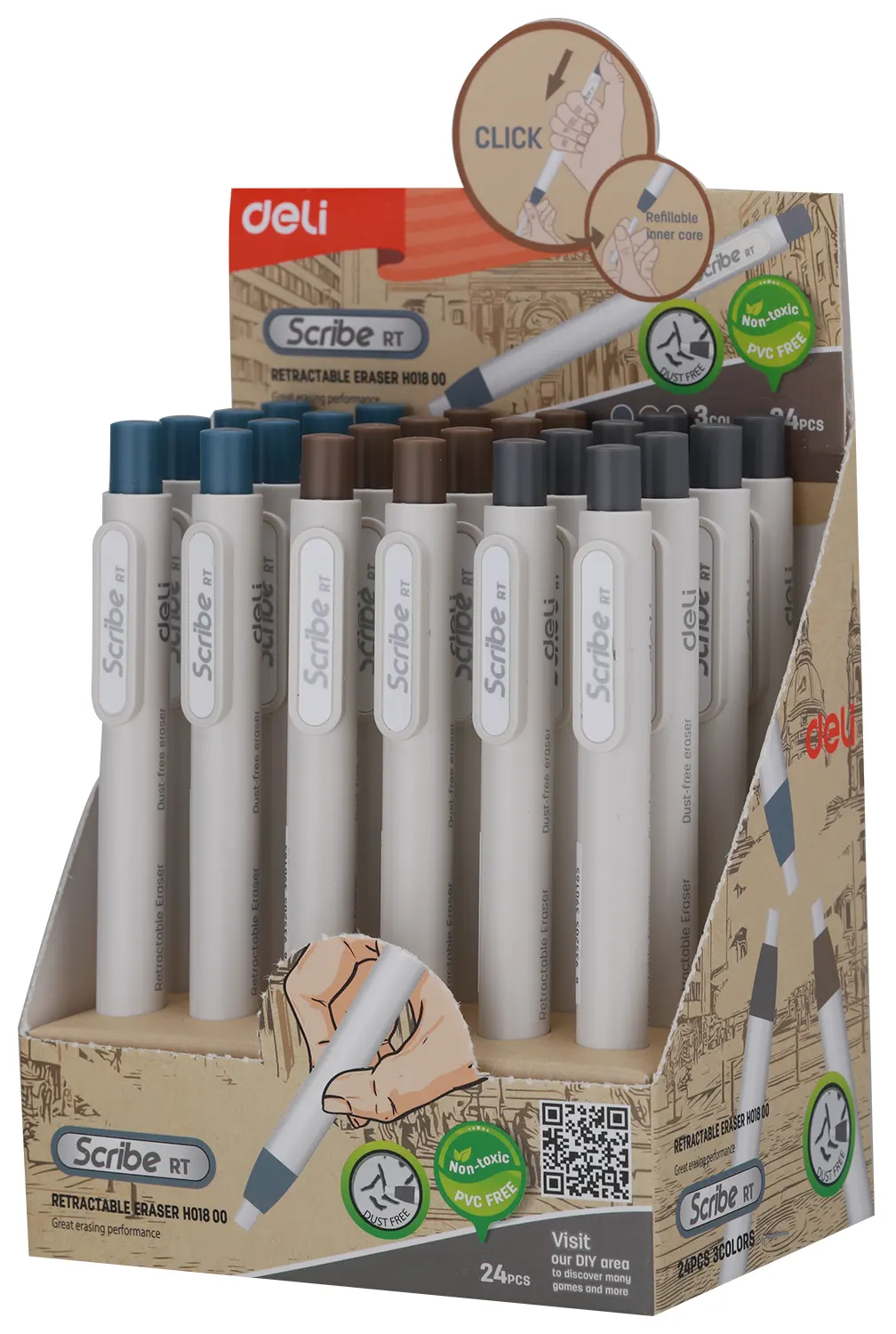 قلم أستيكة ديلي ،أبيض،EH01800