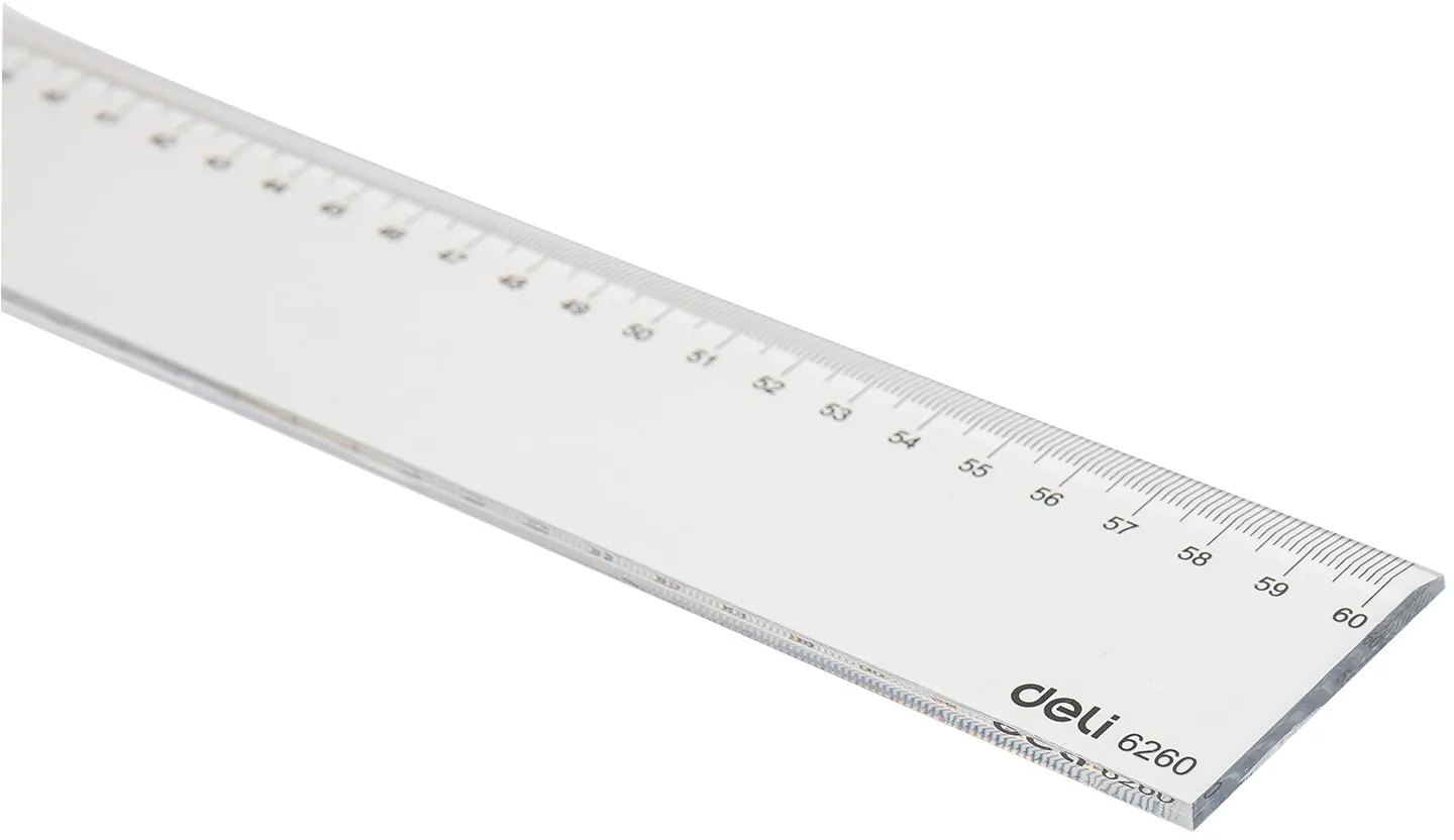 مسطرة بلاستيك عريضة ديلي، 60 سم، شفاف،6260