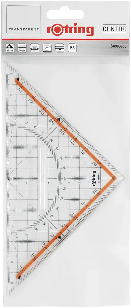 مثلث هندسي أرسطو من روترينج ، 23 سم ، شفاف، S0903950