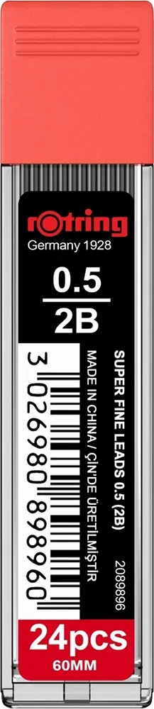 سنون قلم رصاص روترينج 2B ، 0.5 ملم، 24سن ، رصاصي، 2089896