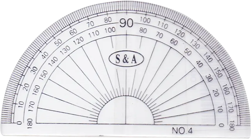 منقلة بلاستيك 180 درجة من S&A، شفاف، NO.4