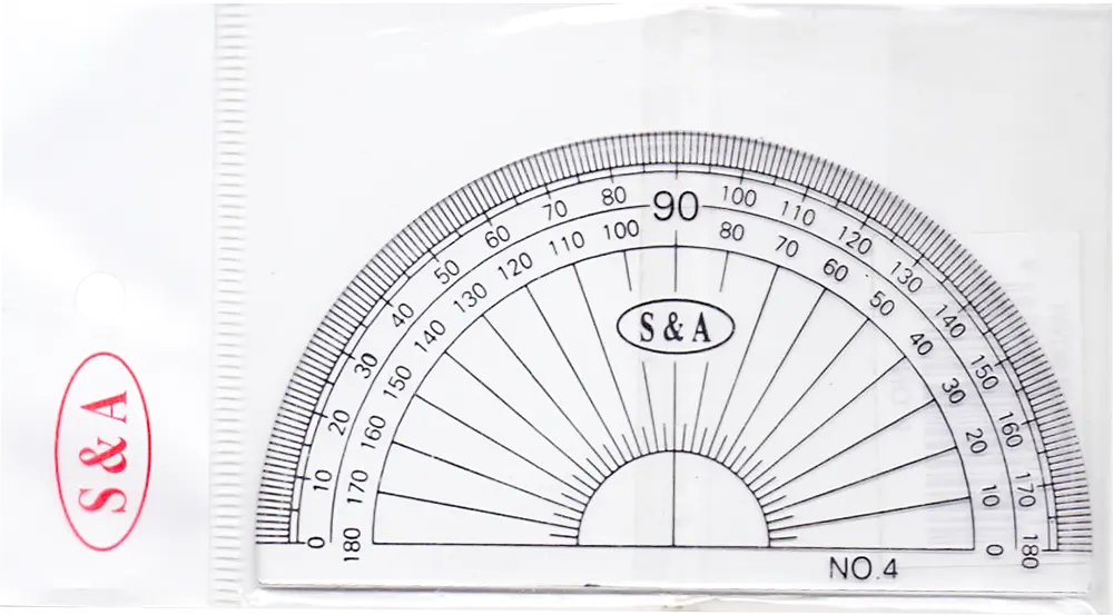منقلة بلاستيك 180 درجة من S&A، شفاف، NO.4