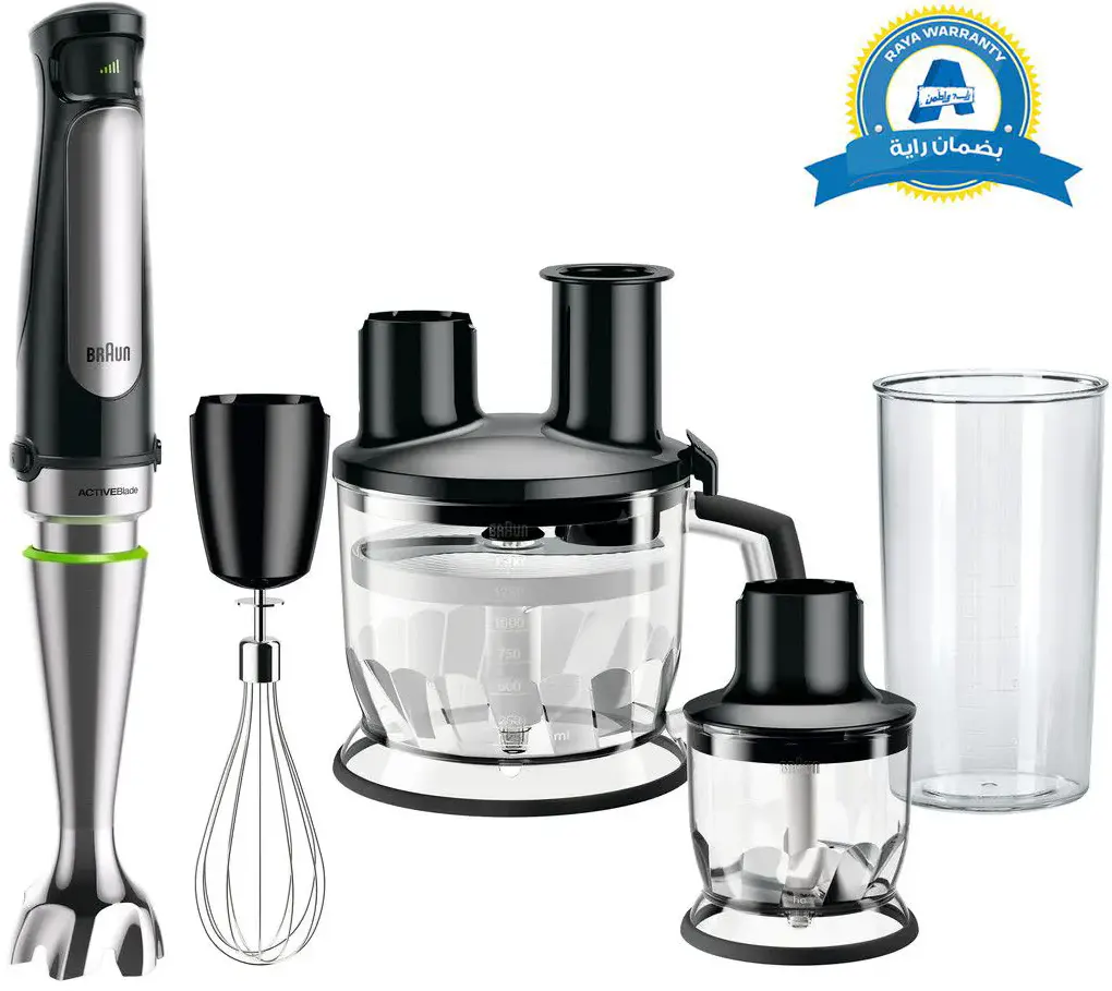 هاند بلندر براون مالتي كويك 7، 1000 وات، 600 مللي، مزود بملحقات متعددة، أسود ،MQ7085x(بضمان راية)