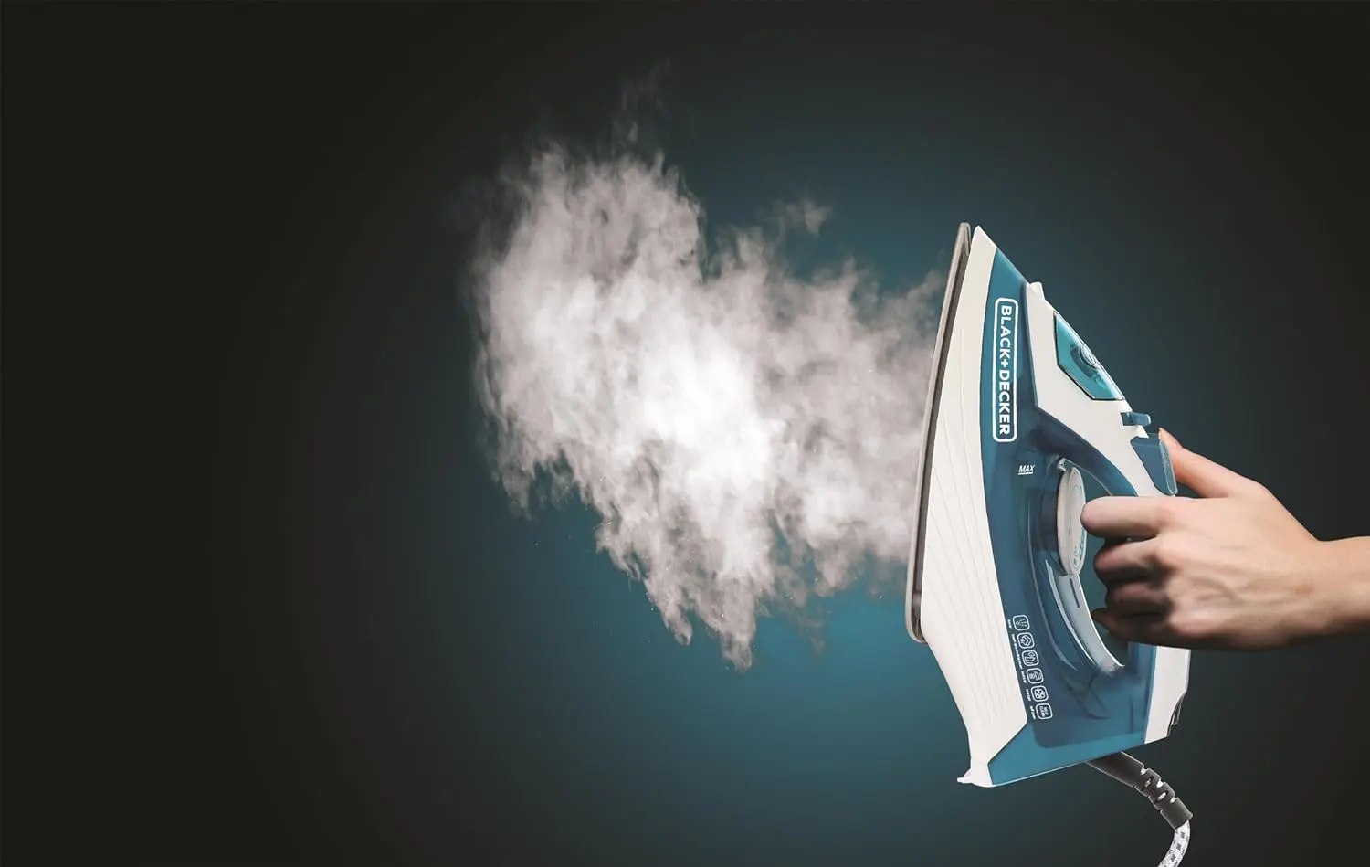 مكواة ملابس بخار بلاك اند ديكر ،2000 وات، قاعدة سيراميك ،تركواز،X1575،(بضمان انسيا)