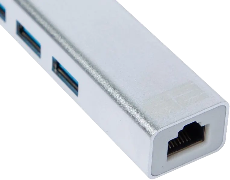 محول 2B تايب سي الى 3 يو اس بي 3.0 RJ45 HUB، فضي، CV568