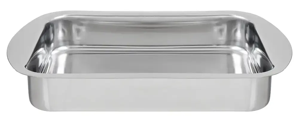 طاجن أستانلس مستطيل من عبود ،مقاس 3 ،سيلفر