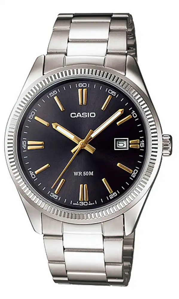 ساعة كاسيو حريمي، عقارب، سوار ستانلس ستيل، فضي، LTP-1302D-1A2V