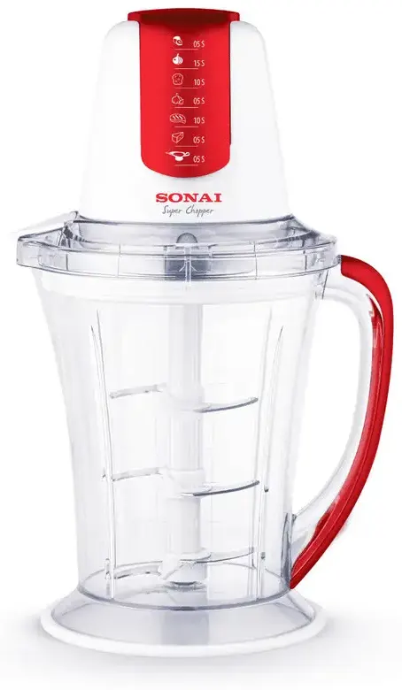 قطاعة خضار سوناي 700 وات، وعاء 1.5 لتر، أحمر،MAR-3076