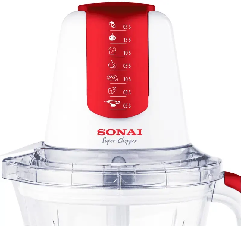 قطاعة خضار سوناي 700 وات، وعاء 1.5 لتر، أحمر،MAR-3076