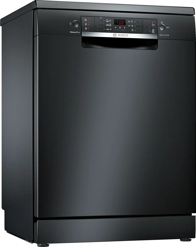 غسالة أطباق بوش 13 فرد، 60 سم، شاشة ديجيتال، اسود، SMS46NB01V