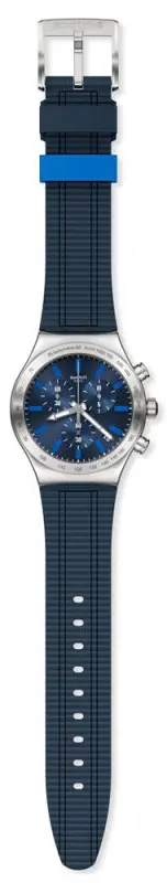 ساعة سواتش رجالي الكتريك بلو، عقارب، سوار مطاط، أزرق ، YVS478