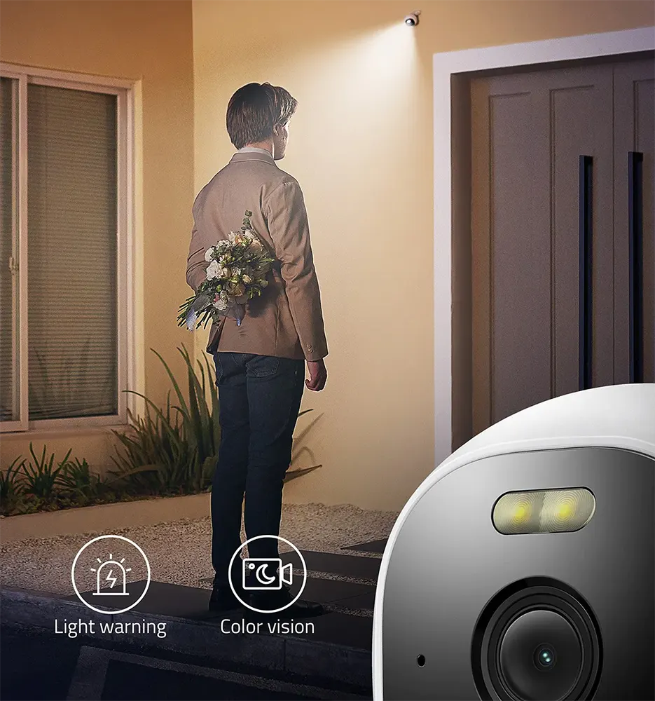 كاميرا مراقبة يوفي Cam E220، بدقة 2K، بطاقة SD سعة 32 جيجابايت، أبيض، T8441321