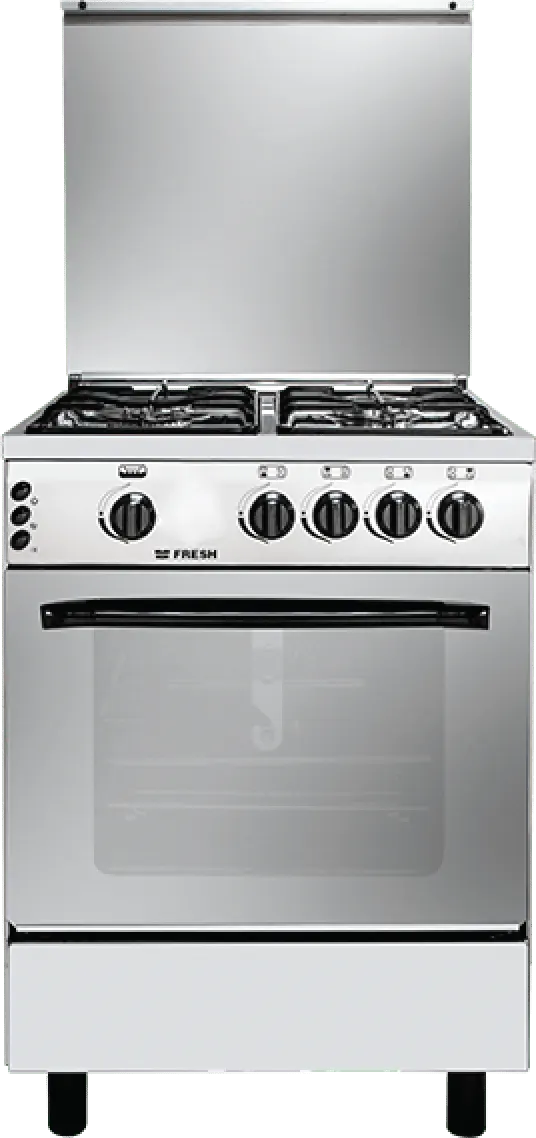 بوتاجاز فريش رينبو 60*60 سم، 4 شعلة نحاس، ستانلس، فضي