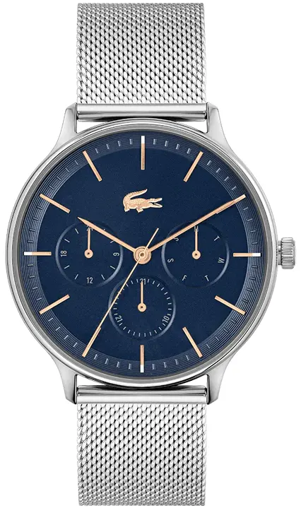 ساعة لاكوست رجالي، عقارب، سوار ستانلس ستيل، فضي، 2011228