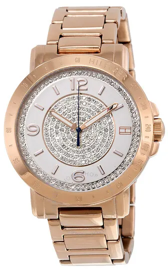 ساعة تومي هيلفيغر نسائي، عقارب، سوار ستانلس ستيل، روز جولد  1781625