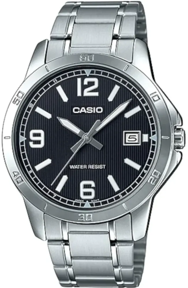 Casio Watch for Women, Analog, Stainless Steel Strap, Silver, LTP-V004D-1B2UDF