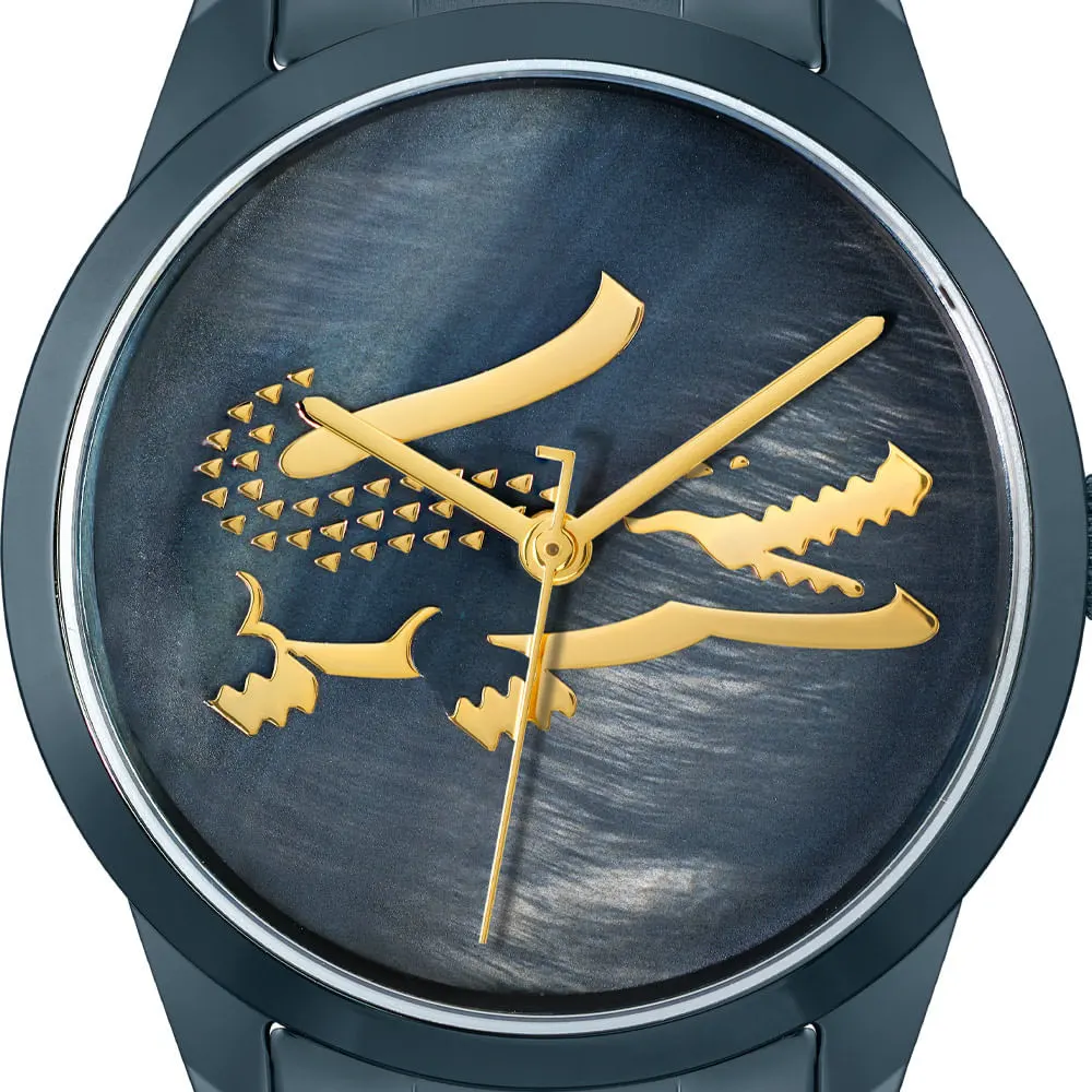 ساعة لاكوست نسائي ، عقارب، سوار ستانلس ستيل ، أسود، 2001215