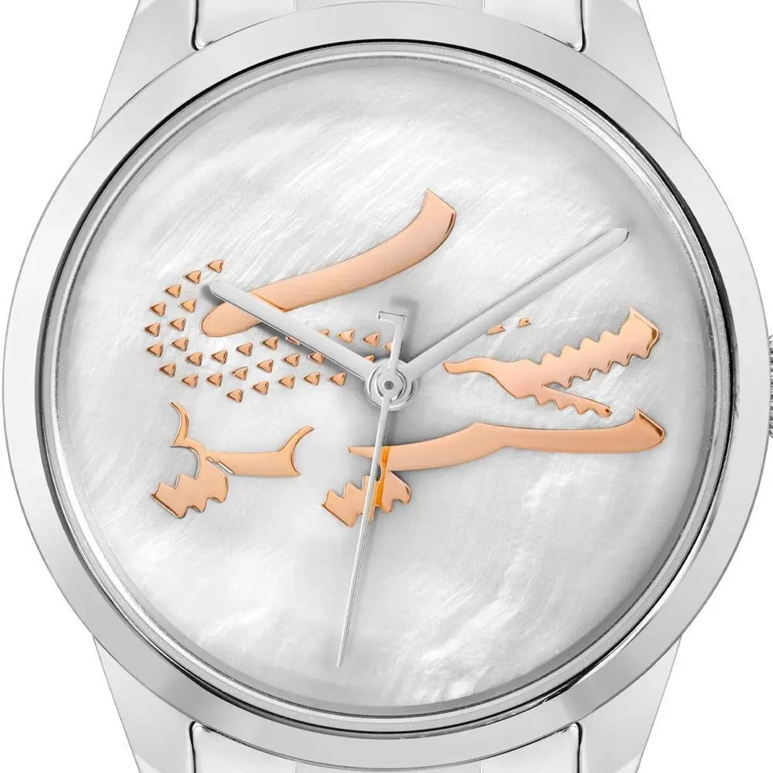 ساعة لاكوست نسائي، عقارب، سوار ستانلس ستيل، فضي، 2001214