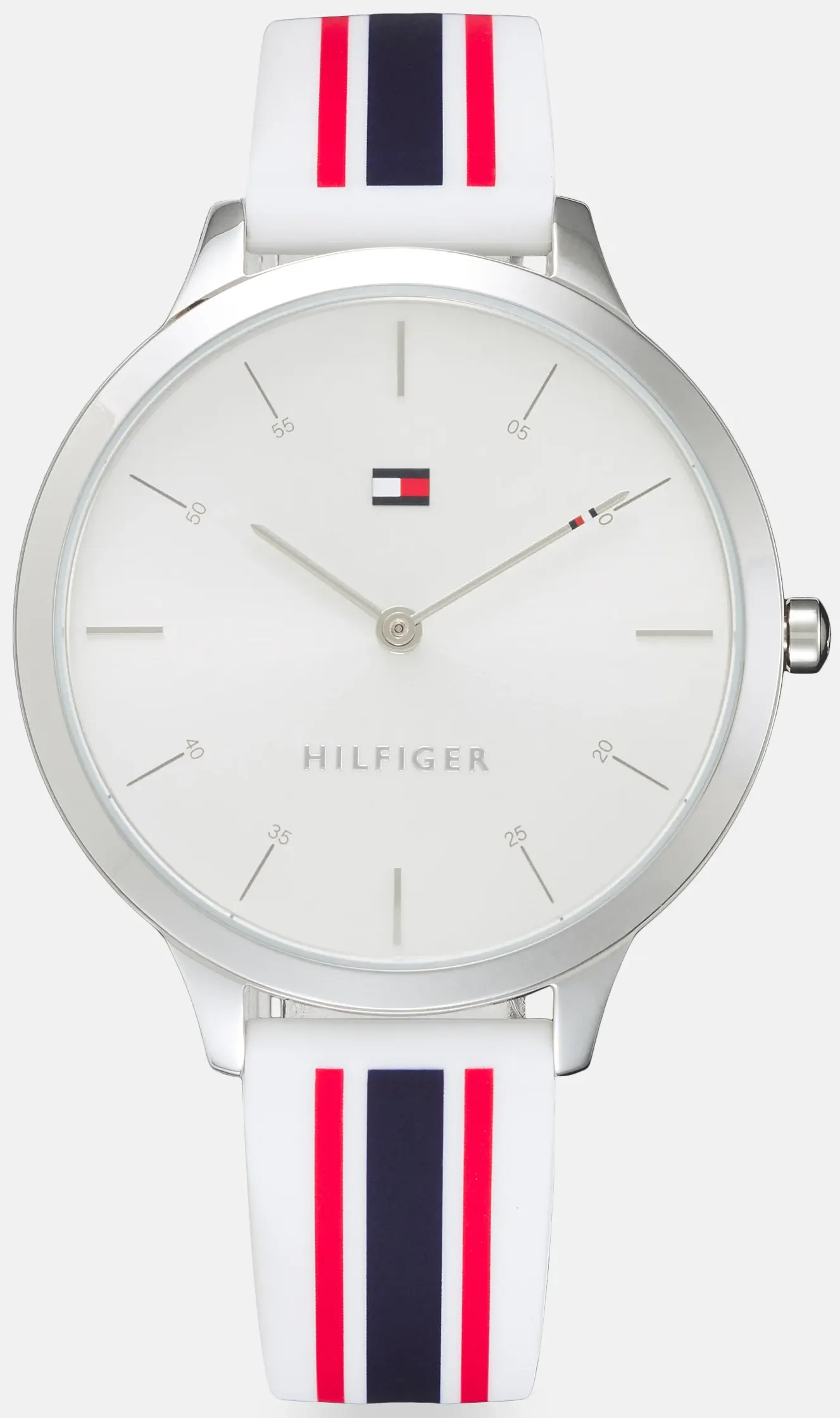 ساعة تومي هيلفيغر نسائي، عقارب، سوار سيليكون، أزرق، 1782498