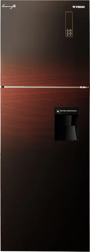 ثلاجة فريش نوفروست، 426 لتر، 2 باب، شاشة ديجيتال، صنبور مياه، نبيتي زجاجي،  FNT-DR540YGDR