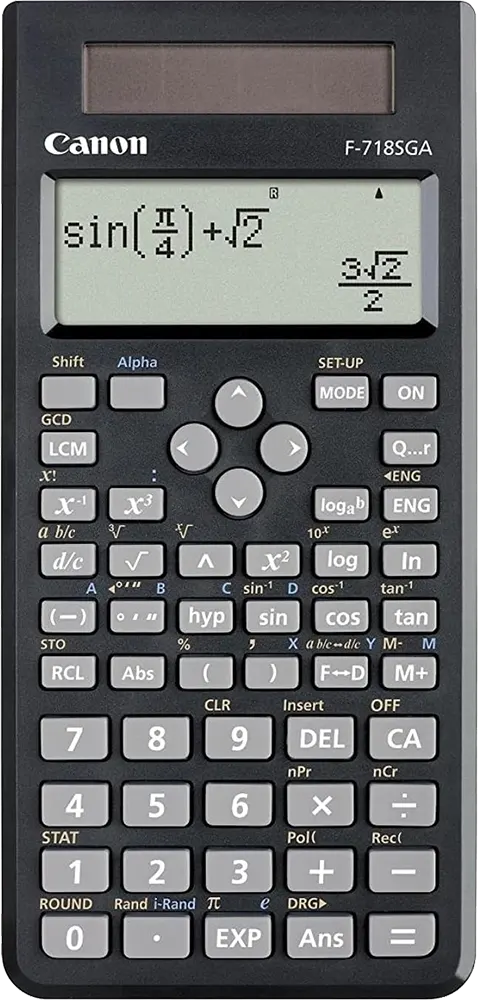 آلة حاسبة علمية من كانون، 264 دالة، أسود، F-718SGA