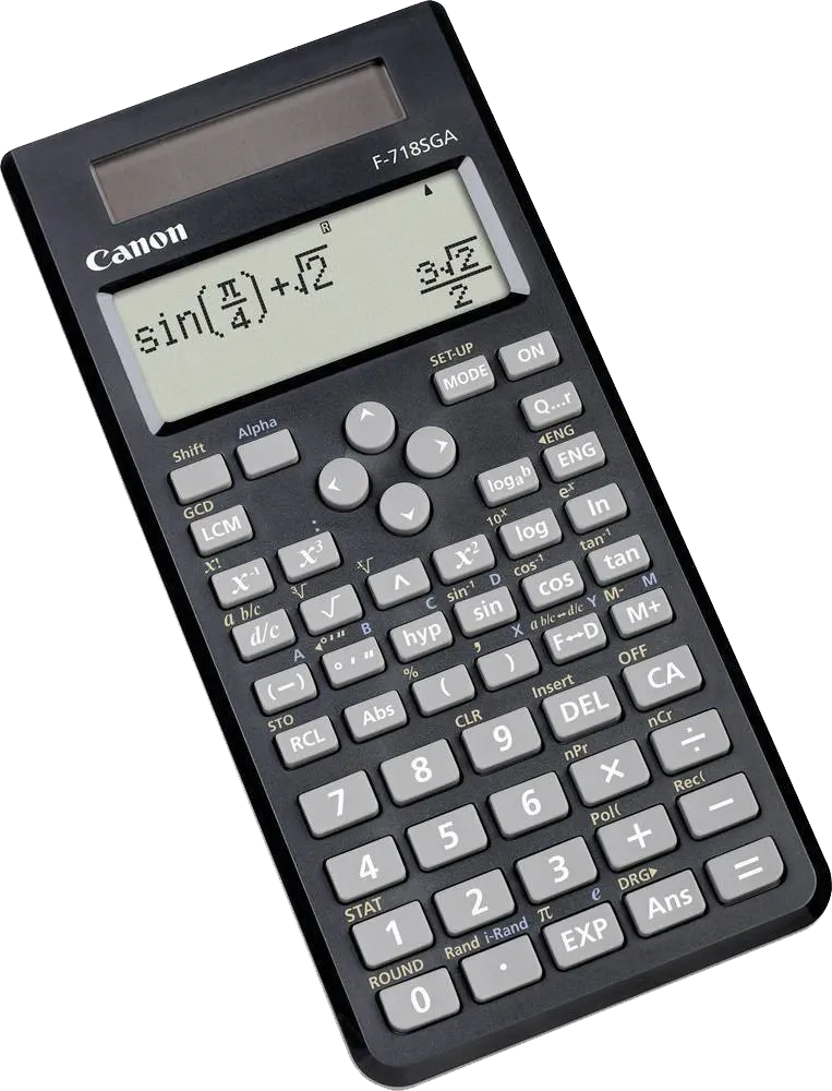 آلة حاسبة علمية من كانون، 264 دالة، أسود، F-718SGA