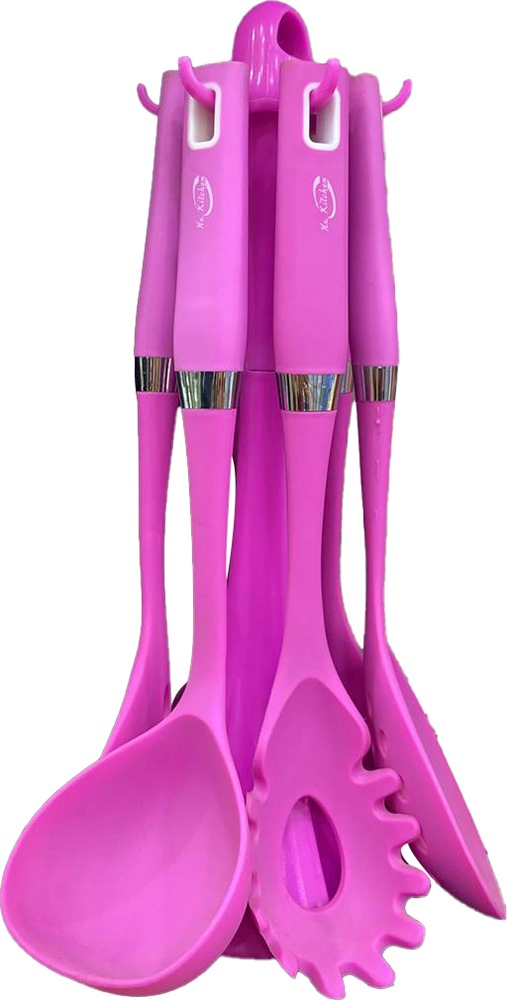 طقم توزيع مغناطيس بالحامل سيليكون ، 7 قطع ،فوشيا