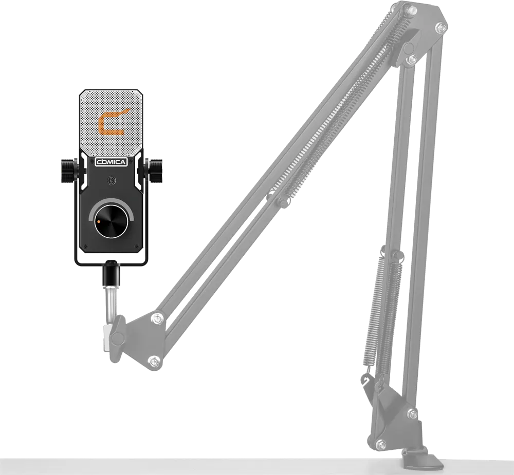 ميكروفون كوميكا، مكثف، يو اس بي نوع سي، حلقة ضوئية RGB، أسود، STA-U1