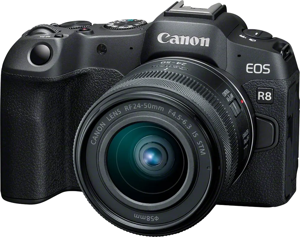 كاميرا كانون EOS R8 ، عدسة 24-50 ملم، 24.2 ميجابكسل، شاشة ال سي دي، اسود