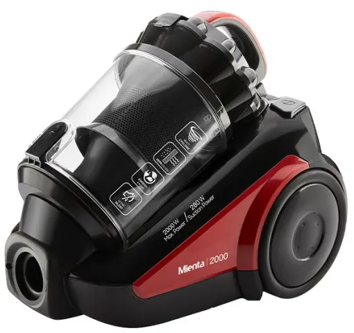 مكنسة كهربائية ميانتا، 2000 وات، 2.5 لتر، أحمر× أسود،VC19604B