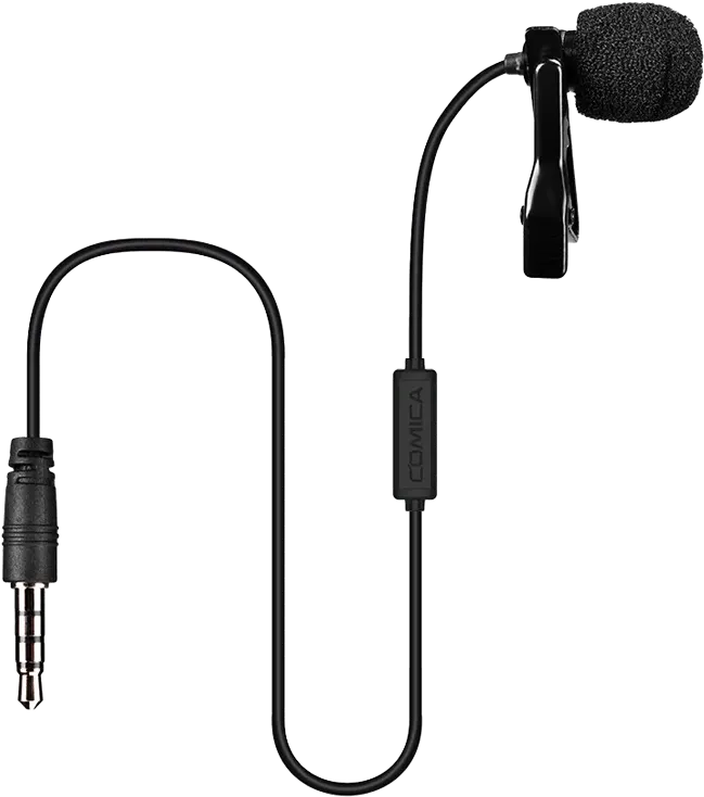 كوميكا تي آر آر إس ميكروفون لافالير، 6.0 متر، للآيفون، أسود، V01SP