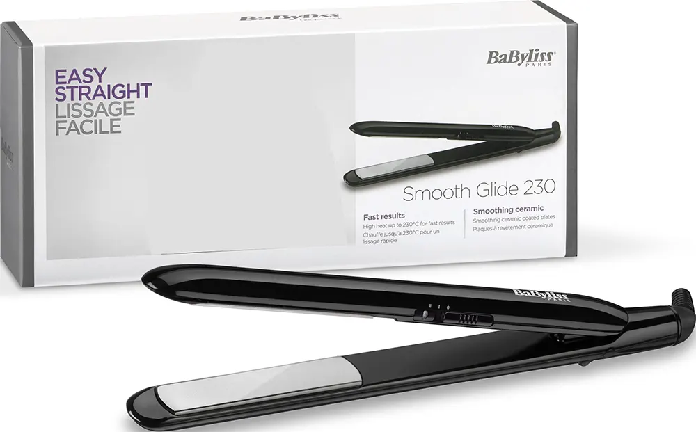 مكواه شعر بيبي ليس ، ألواح سيراميك، 230 درجة، أسود، ST240SDE