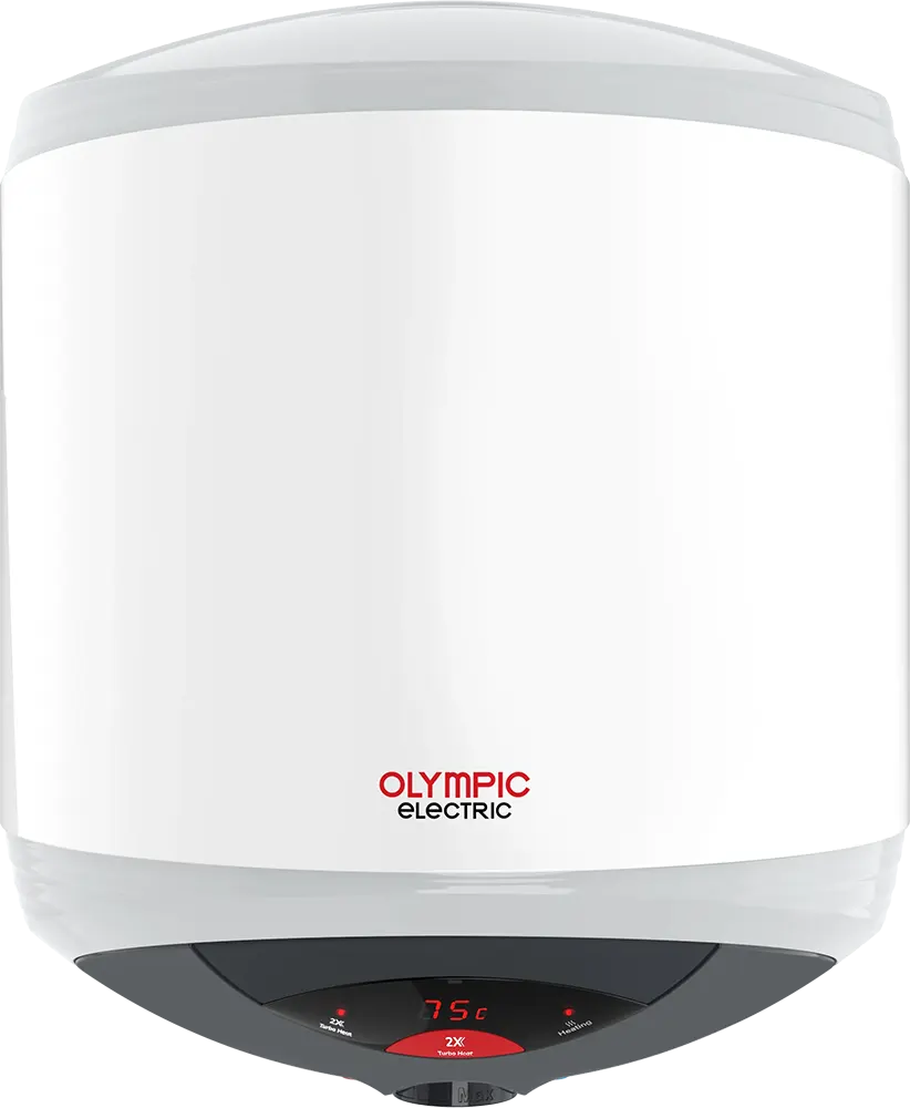 سخان مياه كهرباء أولمبيك هيرو تيربو، 30 لتر، شاشة ديجيتال ، أبيض، OYE03021WN