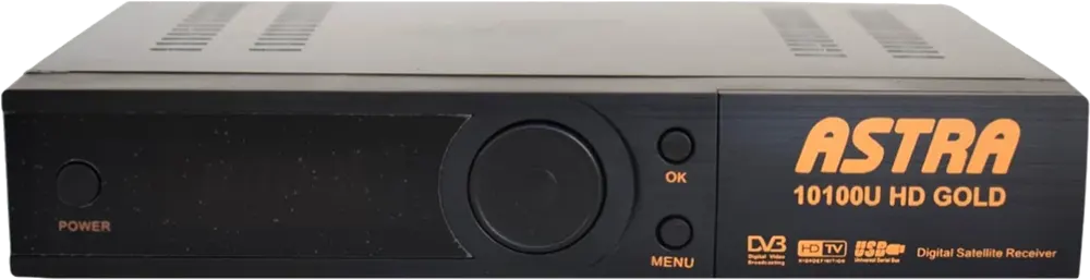 رسيفر استرا، 6000 قناة، مدخل يو اس بي، اسود، 10100U GOLD HD