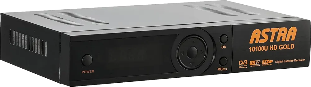 رسيفر استرا، 6000 قناة، مدخل يو اس بي، اسود، 10100U GOLD HD