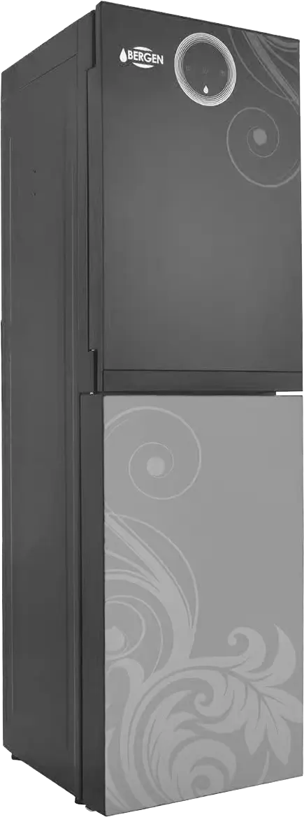 مبرد مياه بيرجن ،3 حنفية ( بارد +ساخن +عادي) تحميل علوي، ثلاجة، أسود*سيلفر، BYB538