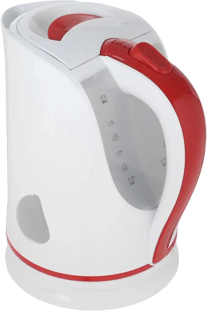 غلاية مياه كهربائية بلاستيك ساري، 2 لتر، 1500 وات، أبيض×أحمر، SRK-PLW21032(بضمان راية)