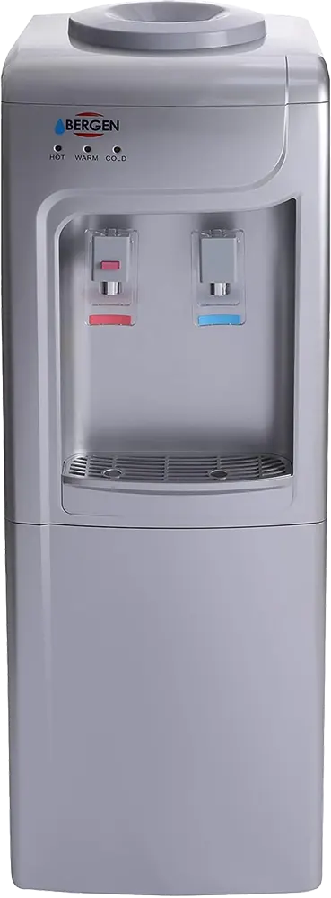 مبرد مياه بيرجن ، 2 حنفية (بارد + ساخن)، تحميل علوي، فضي، BY90