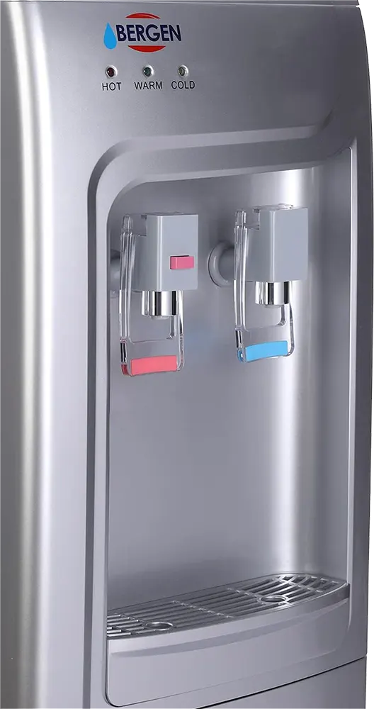 مبرد مياه بيرجن ، 2 حنفية (بارد + ساخن)، تحميل علوي، فضي، BY90