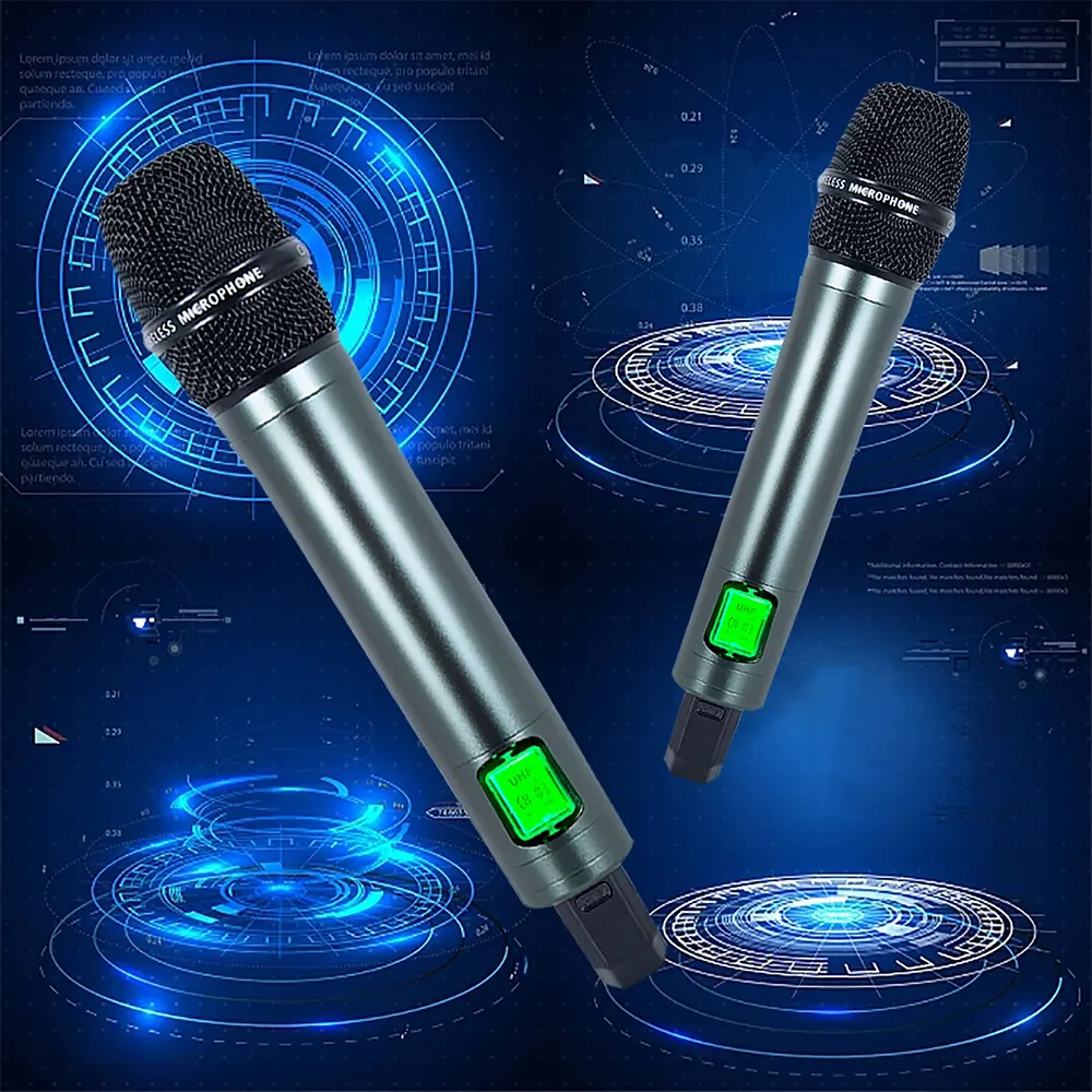 ميكروفون يد، لاسلكي، ديجيتال، أسود، GAW-014A