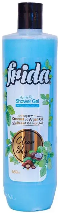 شاور جل فريدا كلير سكاي بزيت جوز الهند والارجان ، 650 مل .