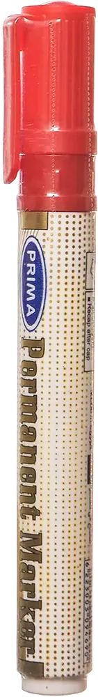 قلم ماركر سبورة بيضاء بريما ،حبر ثابت ،أحمر