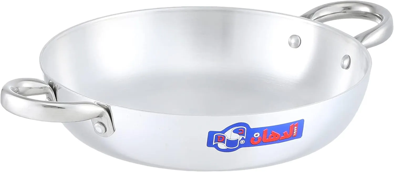 مقلاة بيض الومنيوم بيد استانلس الدهان،مقاس 22 سم،سيلفر