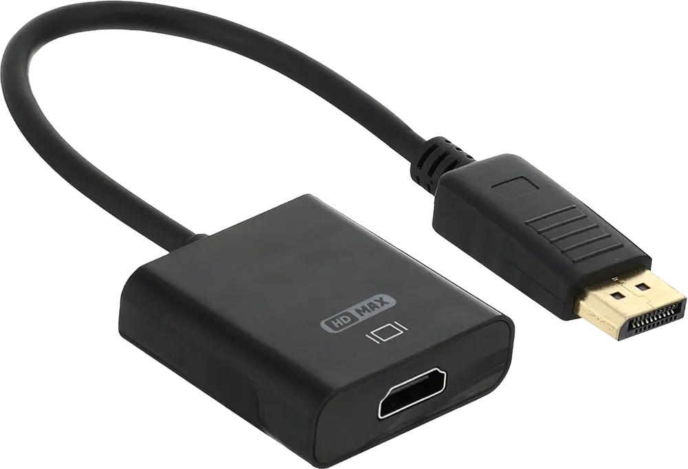 محول DP إلى HDMI ، متوافق مع Max 4K-2160P ، محول DP ذكر إلى أنثى HDMI ، أسود عالي الجودة للتلفزيون عالي الدقة والكمبيوتر الشخصي