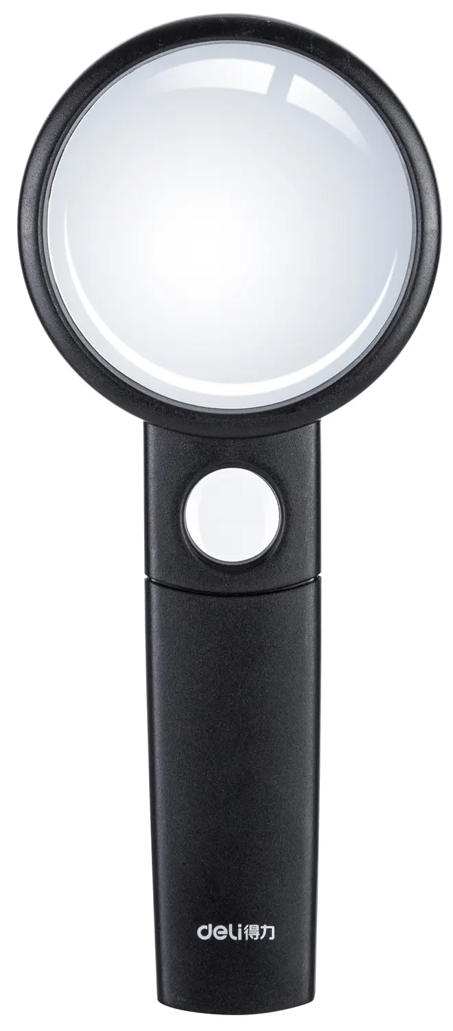 عدسة مكبرة شفافة محمولة باليد ديلي، 70 ملم،2.5 بوصة، أسود،E9090