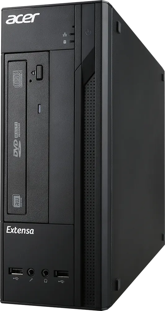 كمبيوتر مكتبي ايسر اكستنسا X2610QUAD معالج إنتل بنتيوم رباعي النواة 3170D، رامات 2 جيجابايت، قرص صلب 500 جيجابايت HDD ، كارت شاشة إنتل HD مدمجة، نظام التشغيل ويندوز 10، أسود + شاشة كمبيوتر أيسر 19.5 بوصة