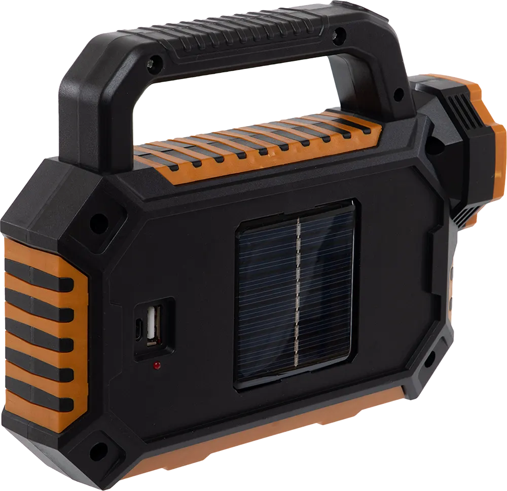 كشاف طوارئ محمول قابل للشحن هاي شيين ، شحن بالطاقة الشمسية، أسود، HS-8029